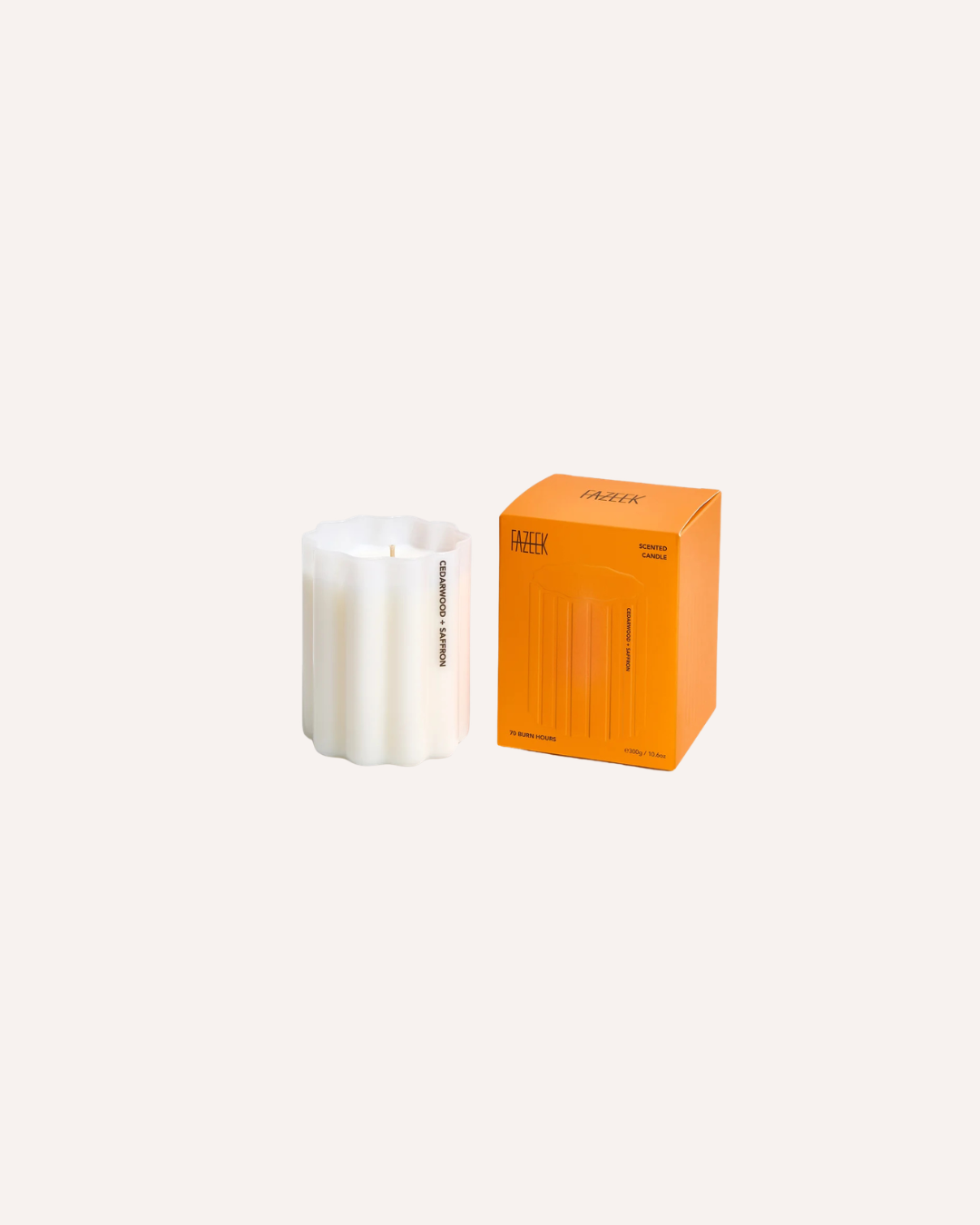 FAZEEK - WAVE CANDLE - CEDARWOOD + SAFFRON