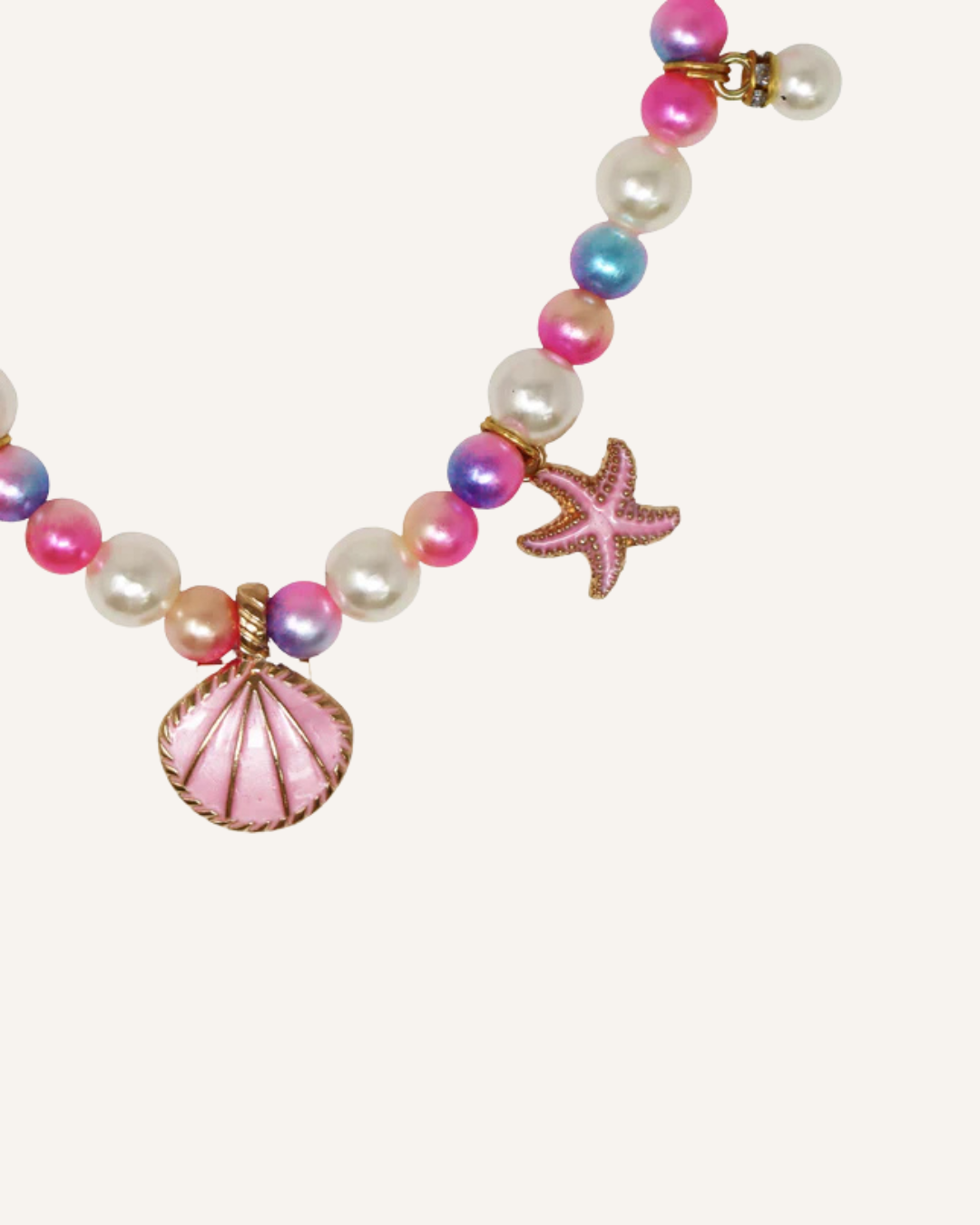 PINK POPPY - NECKLACE & BRACELET SET - MERMAID FANTASY