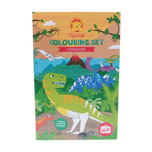 TIGERTRIBE - COLOURING SET - DINOSAURS