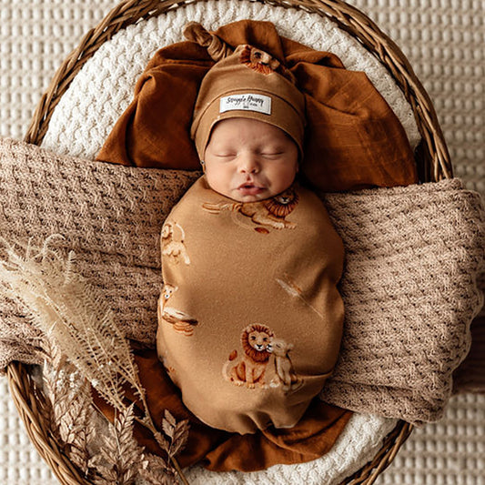 SNUGGLE HUNNY SWADDLE & BEANIE SET - ROAR
