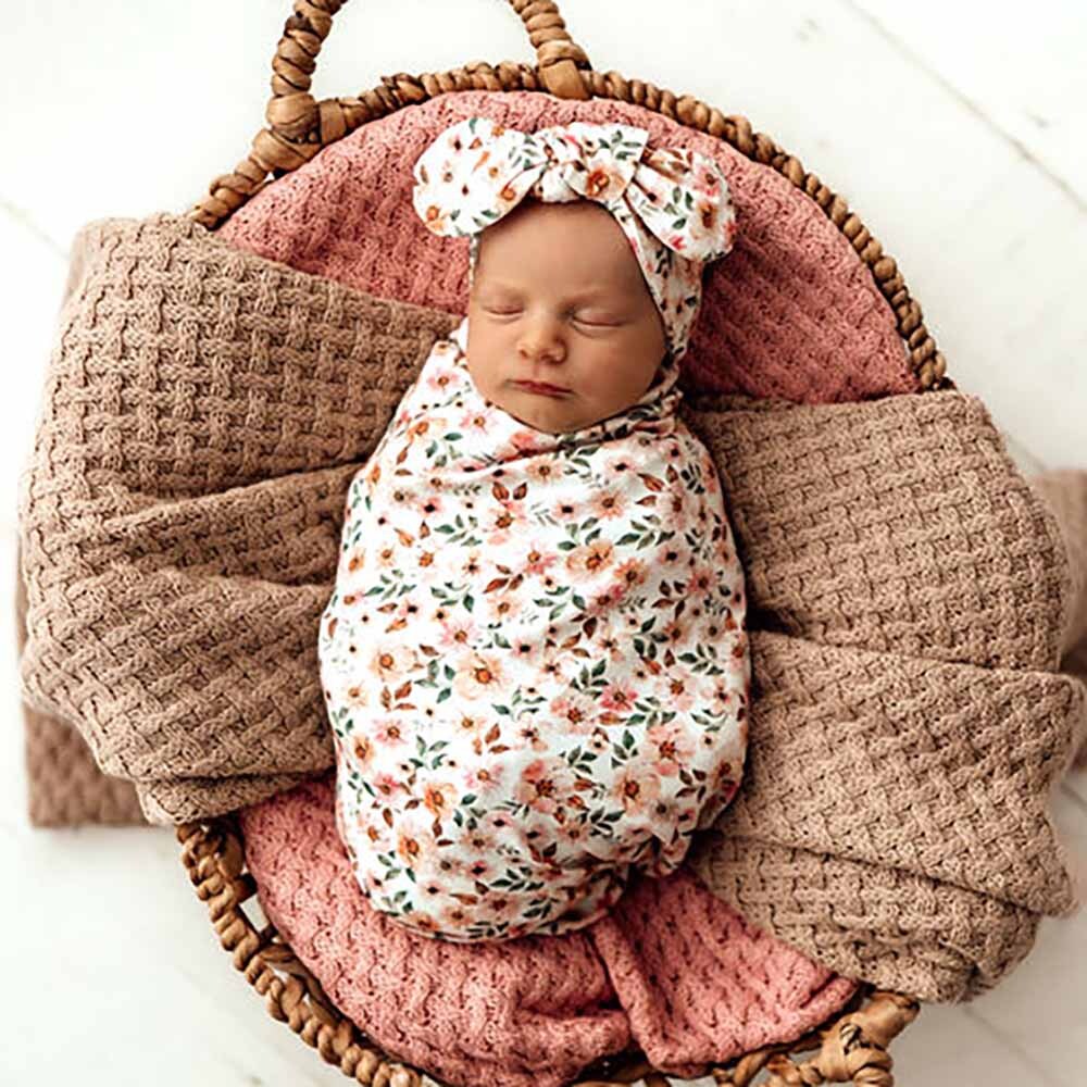 SNUGGLE HUNNY SWADDLE & HEADBAND SET - SPRING FLORAL