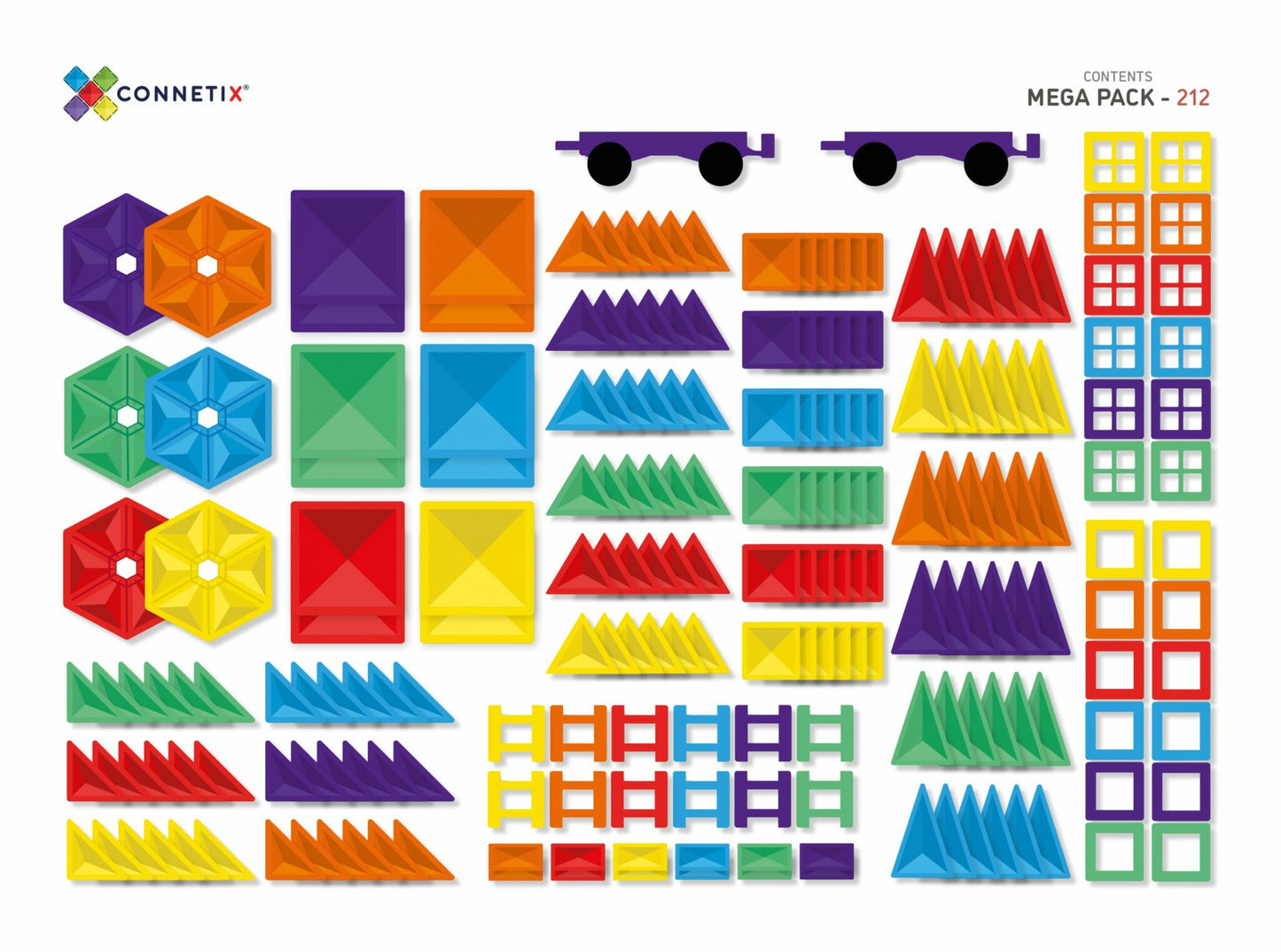CONNETIX TILES - RAINBOW MEGA PACK (212 pieces)
