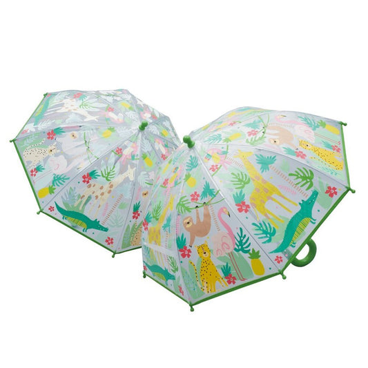 FLOSS & ROCK - COLOUR CHANGING UMBRELLA - JUNGLE
