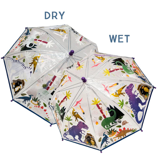 FLOSS & ROCK - COLOUR CHANGING UMBRELLA - DINO