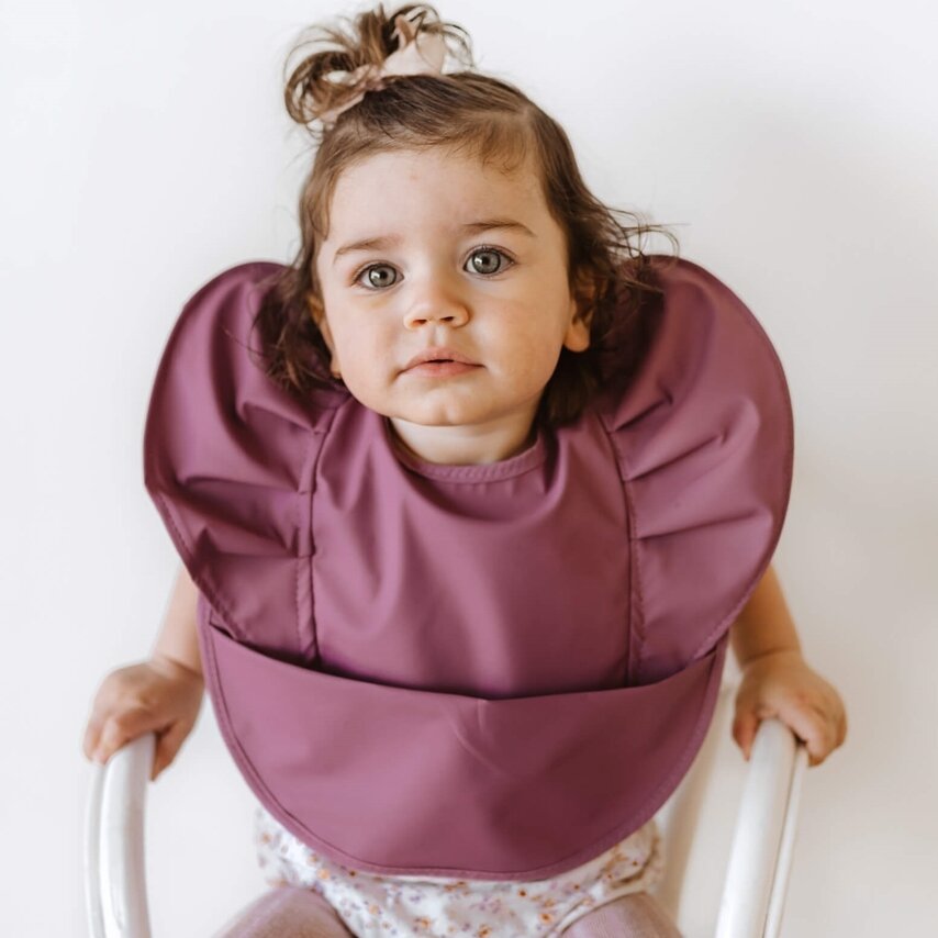SNUGGLE HUNNY - WATERPROOF SNUGGLE BIB - MAUVE