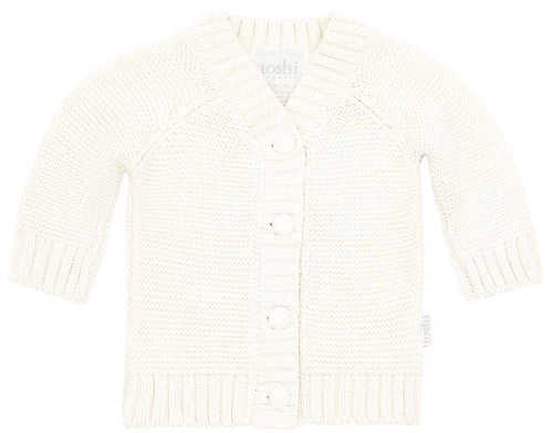 TOSHI - ORGANIC CARDIGAN ANDY CREAM