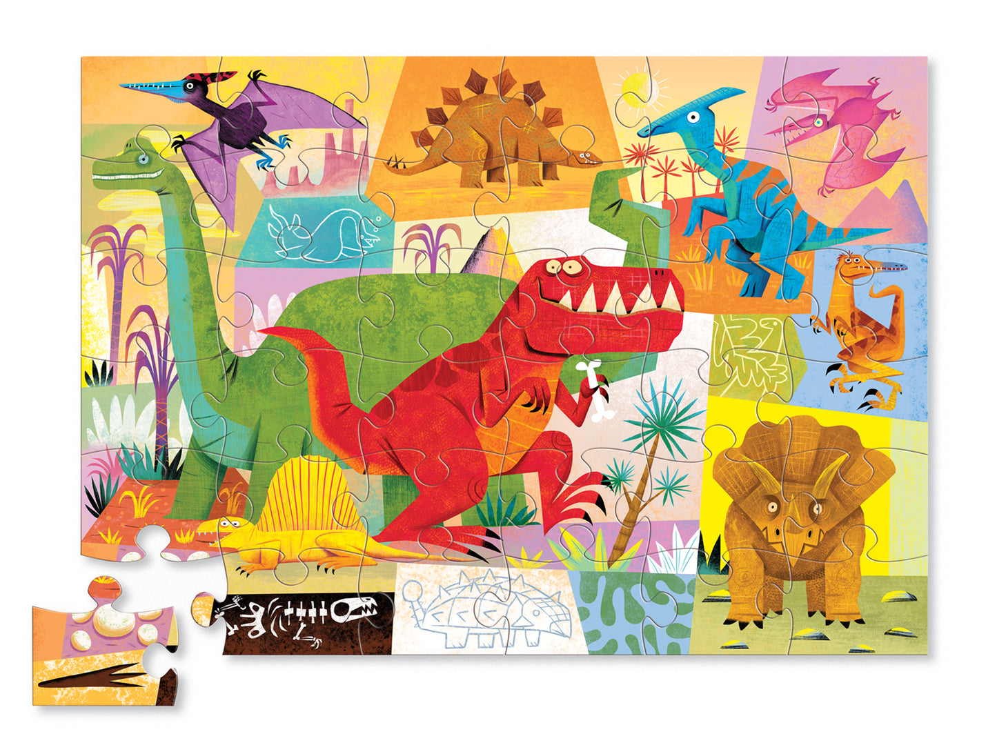 CROCODILE CREEK - CLASSIC FLOOR PUZZLE - 36 PIECE - DINOSAUR