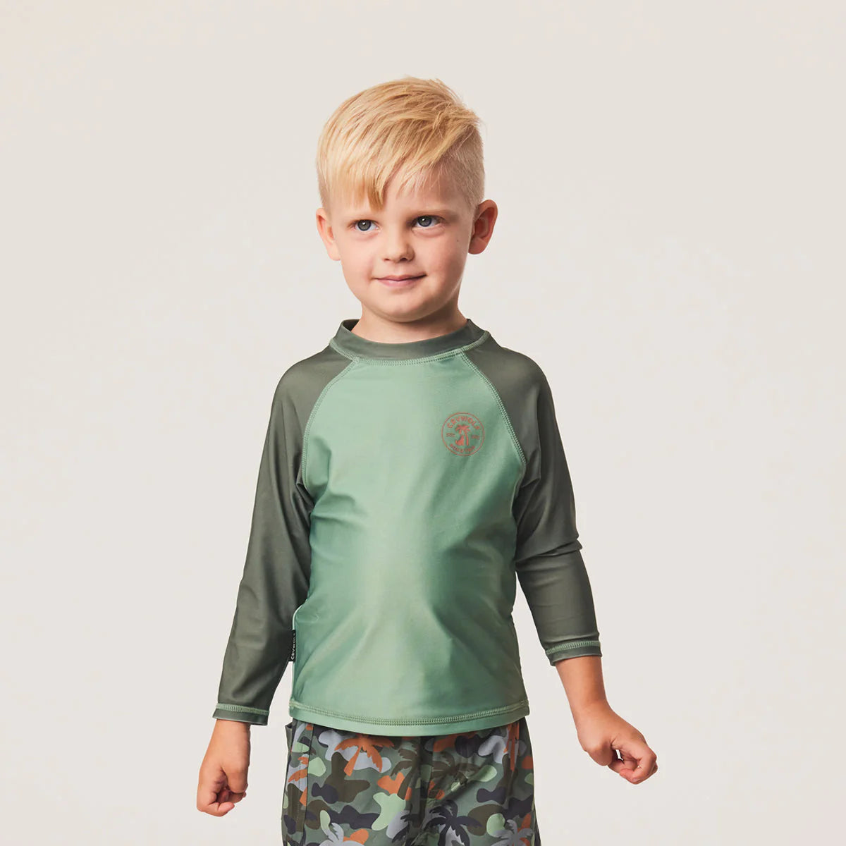 CRYWOLF BOYS RASH VEST - SEAGRASS