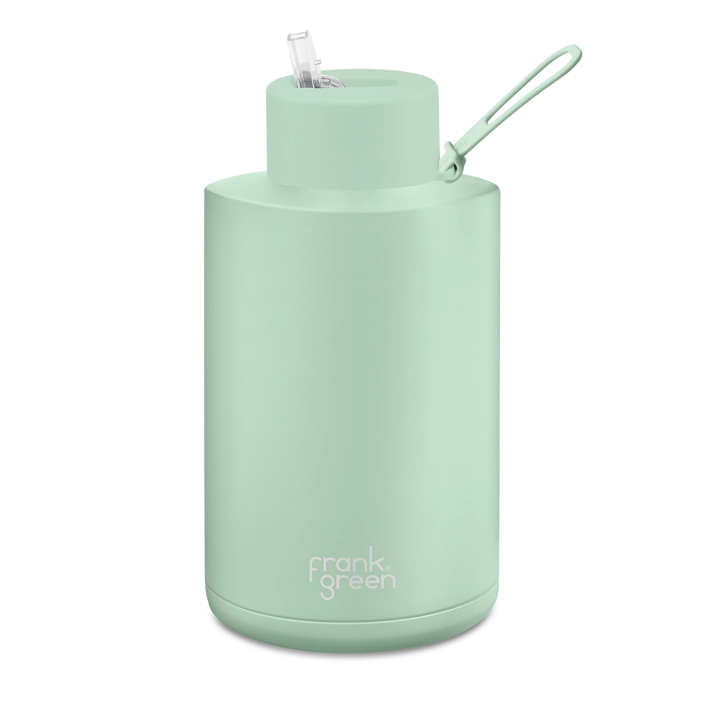 FRANK GREEN 2L CERAMIC DRINK BOTTLE WITH STRAW - MINT GELATO