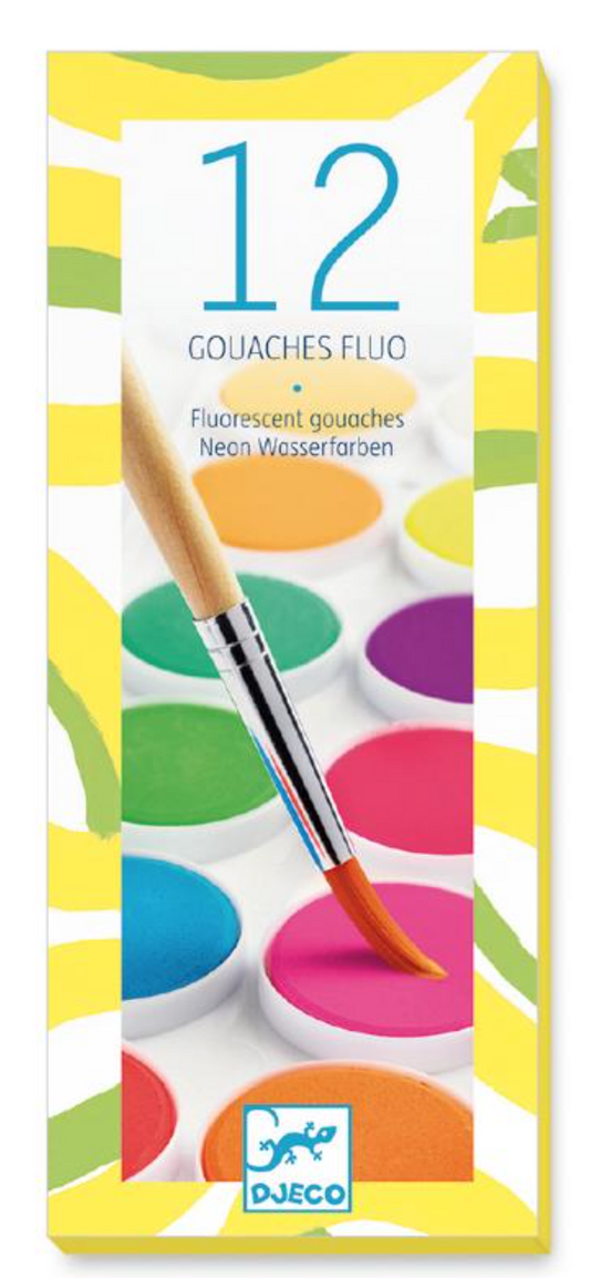 DJECO FLUORO 12 COLOUR PAINT PELLET