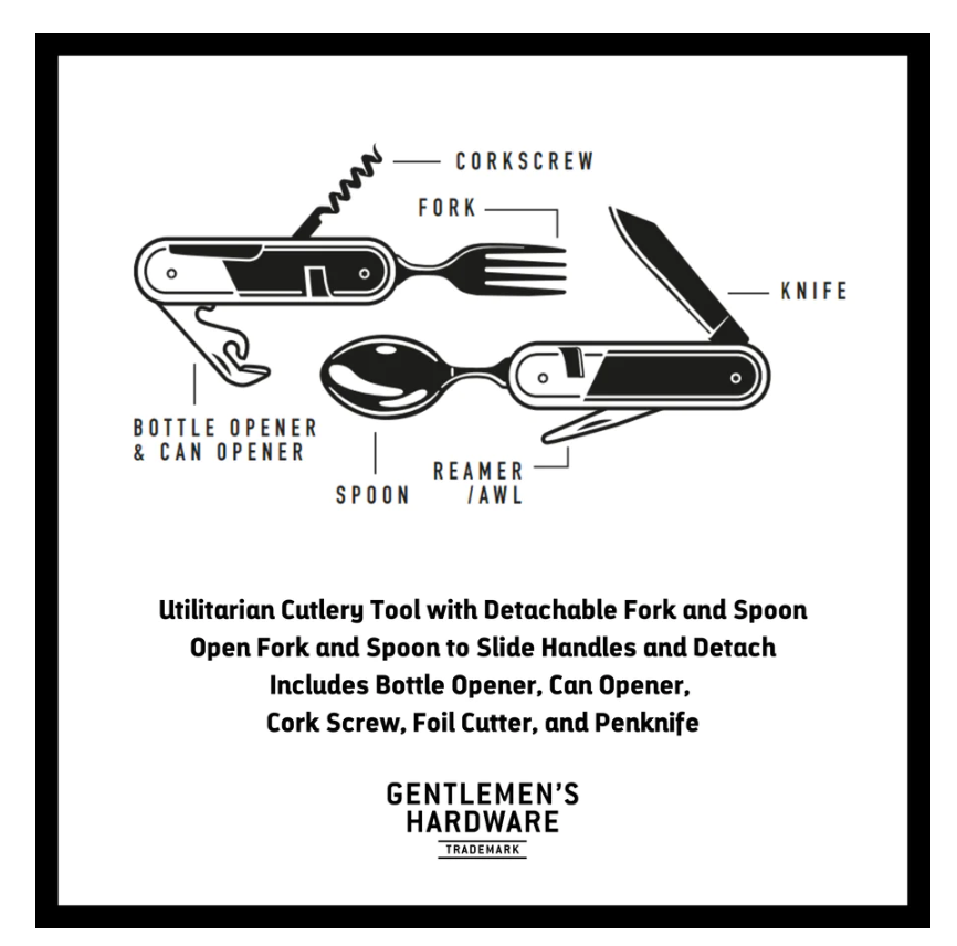 GENTLEMEN'S HARDWARE - CAMPING CUTLERY TOOL