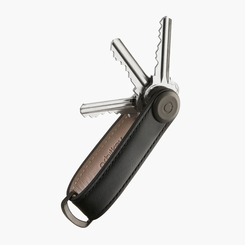 ORBITKEY - LEATHER KEY ORGANISER - BLACK/BLACK