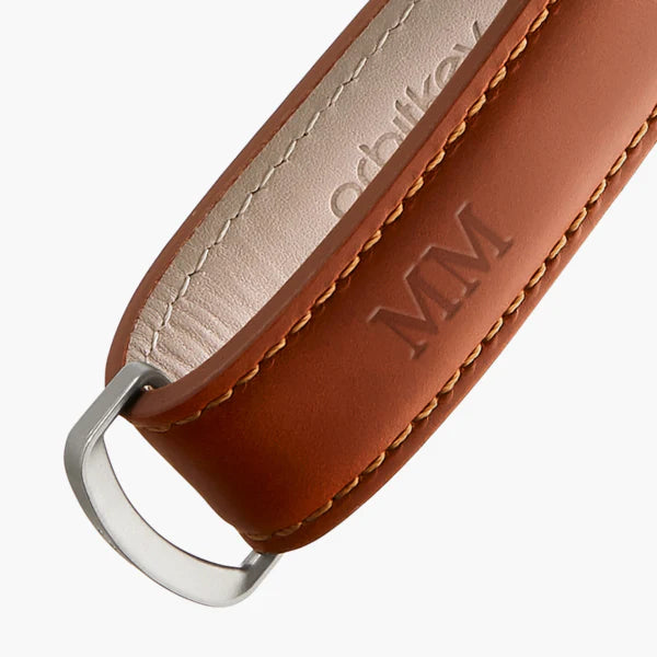 ORBITKEY - LEATHER KEY ORGANISER - COGNAC/TAN STITCH