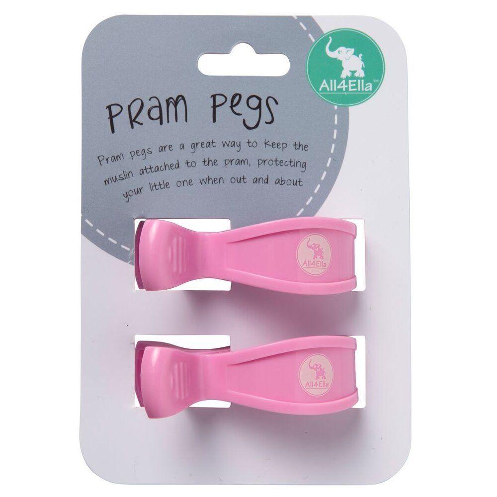ALL 4 ELLA - PRAM PEGS - PASTEL PINK