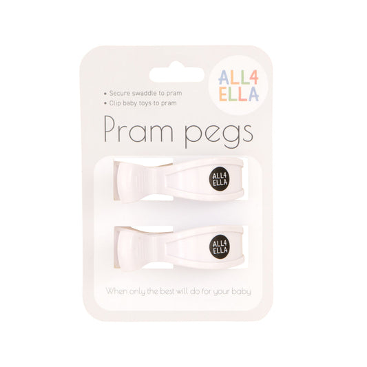 ALL 4 ELLA - PRAM PEGS - WHITE