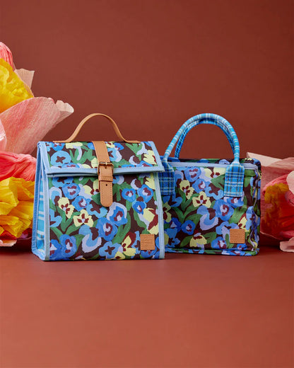 THE SOMEWHERE CO - LUNCH SATCHEL - PANSY PATCH