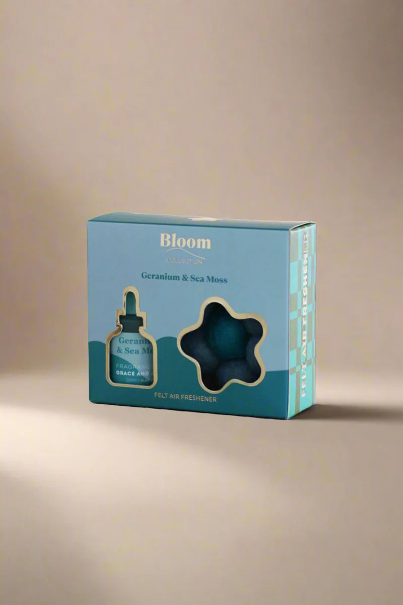 BLOOM FELT AIR FRESHENER - GERANIUM & SEA MOSS