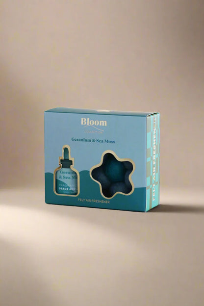 BLOOM FELT AIR FRESHENER - GERANIUM & SEA MOSS