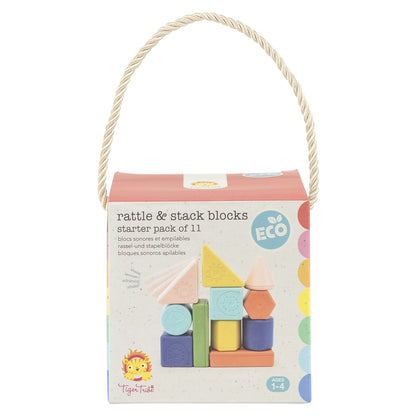 TIGERTRIBE TOY - RATTLE & STACK BLOCKS - STARTER PACK OF 11