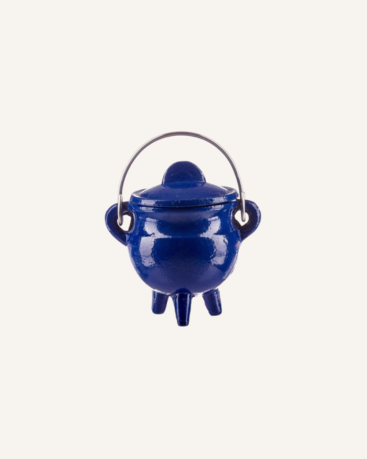 CAST IRON CAULDRON - SMALL - BLUE
