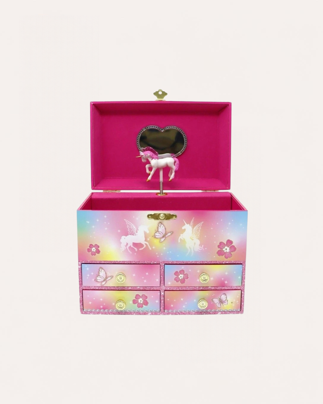 PINK POPPY - MUSICAL JEWELLERY BOX - MEDIUM - DREAMLAND UNICORN