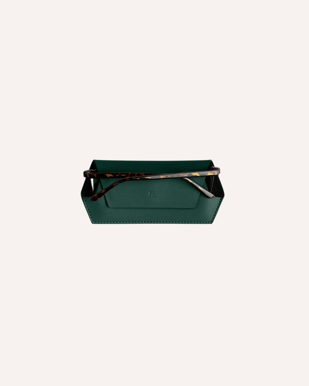 FOX AND LEO GLASSES CASE - FORREST GREEN