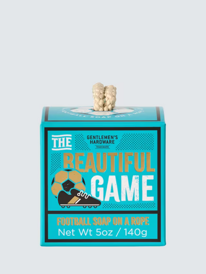 GENTLEMEN'S HARDWARE - FOOTBALL SOAP ON A ROPE