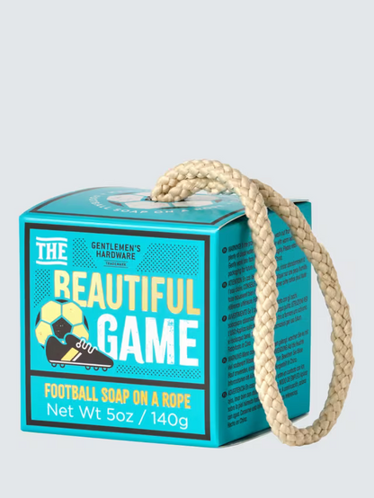 GENTLEMEN'S HARDWARE - FOOTBALL SOAP ON A ROPE