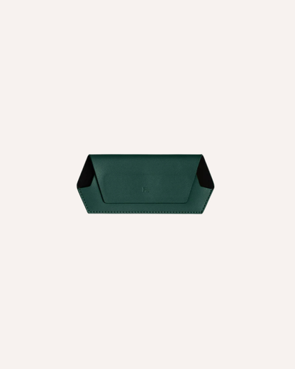 FOX AND LEO GLASSES CASE - FORREST GREEN