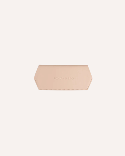 FOX AND LEO GLASSES CASE - BLUSH