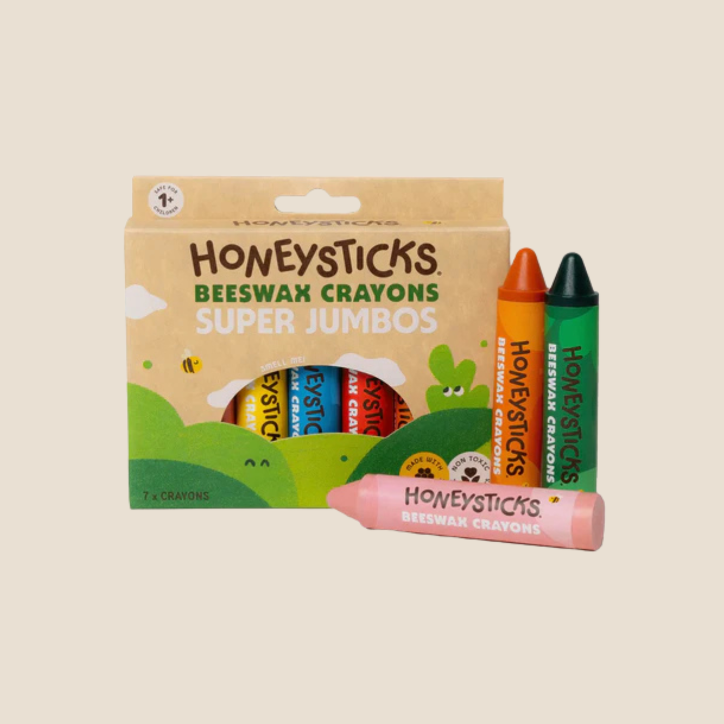 HONEYSTICKS - BEESWAX CRAYONS SUPER JUMBOS