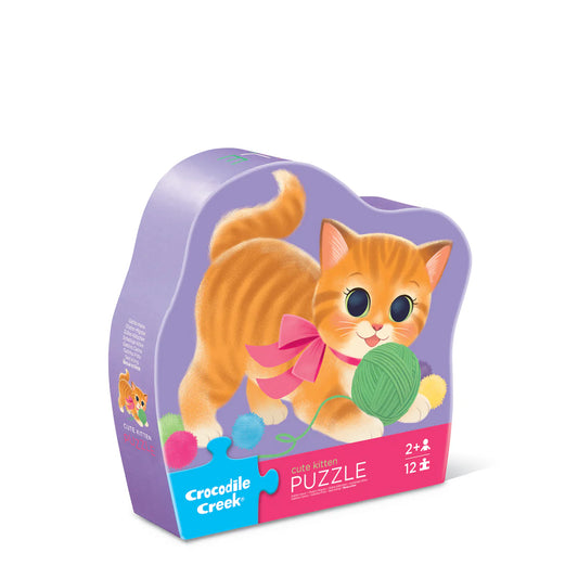 CROCODILE CREEK - 12 PIECE PUZZLE - CUTE KITTEN