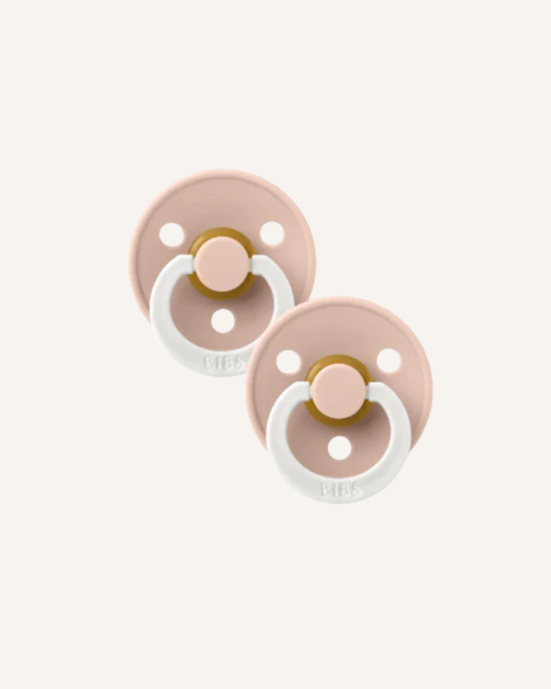 BIBS DUMMIES - NIGHT GLOW - SIZE 1 - BLUSH