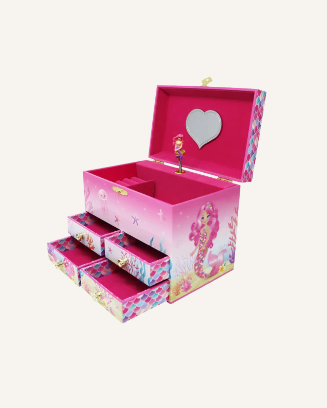 PINK POPPY - MUSICAL JEWELLERY BOX - MEDIUM - MERMAZING MERMAID