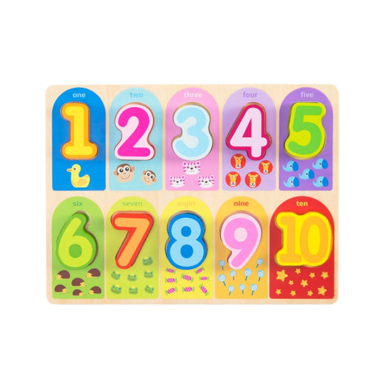 FAT BRAIN PUZZLE - COUNT TO 10 WOODEN