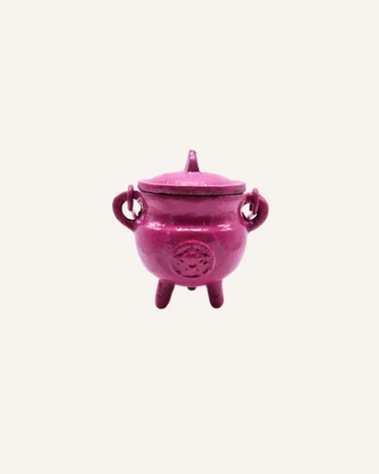 CAST IRON CAULDRON - SMALL - PINK