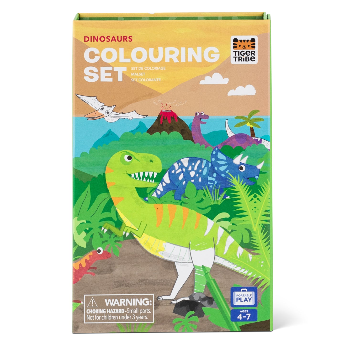 TIGERTRIBE - COLOURING SET - DINOSAURS