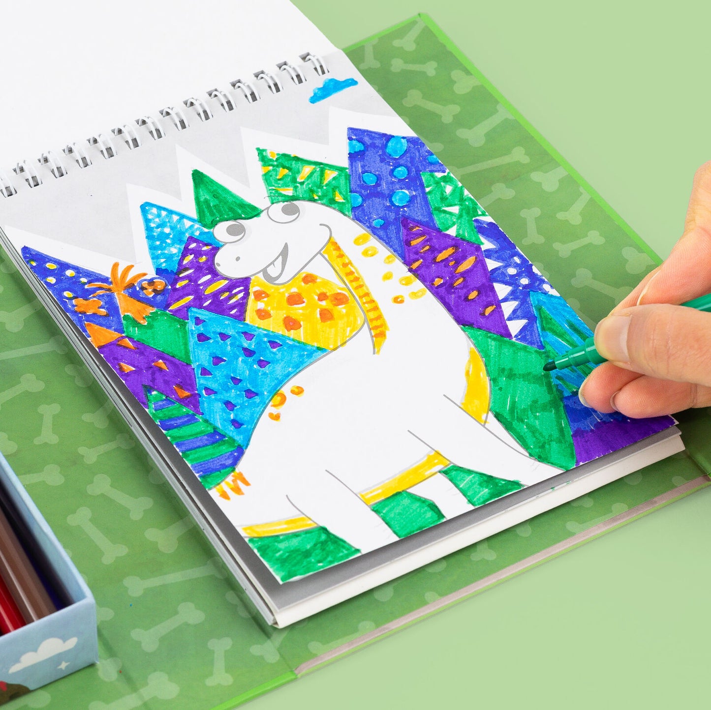 TIGERTRIBE - COLOURING SET - DINOSAURS