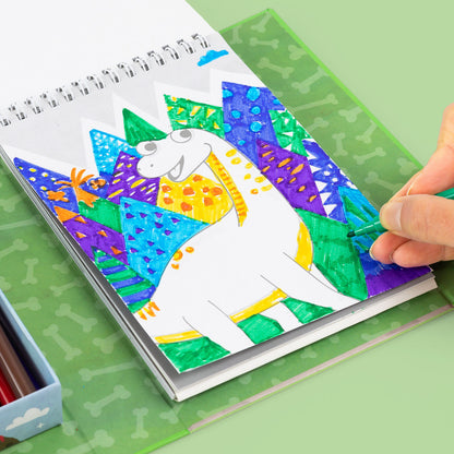 TIGERTRIBE - COLOURING SET - DINOSAURS
