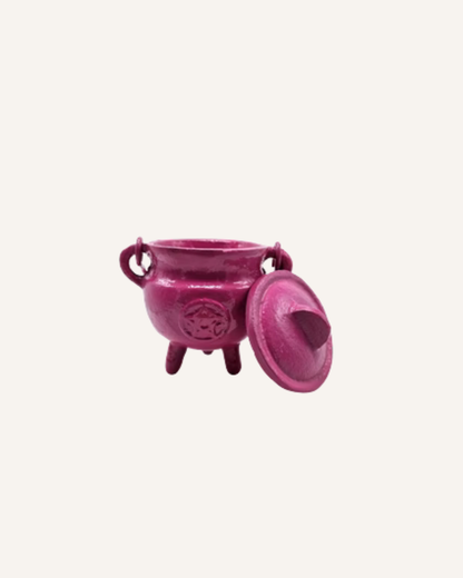 CAST IRON CAULDRON - SMALL - PINK
