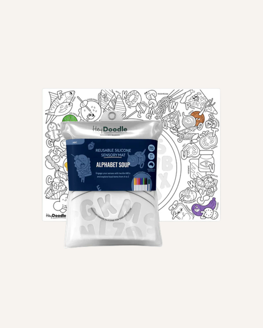 HEY DOODLE - SENSORY COLOURING & DOODLE MAT - ALPHABET SOUP