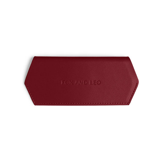 FOX AND LEO GLASSES CASE - BURGUNDY