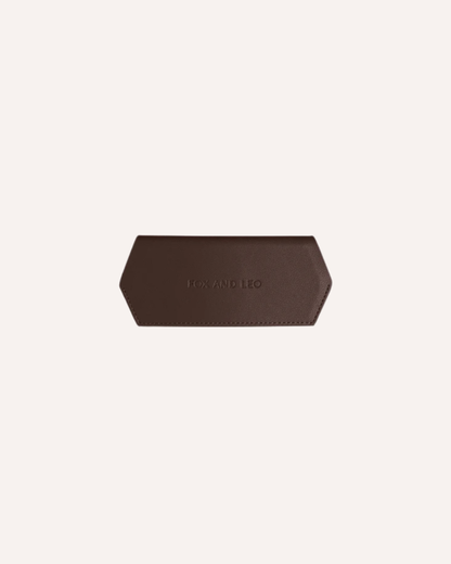 FOX AND LEO GLASSES CASE - CHOCOLATE