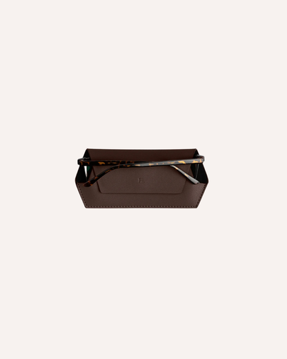 FOX AND LEO GLASSES CASE - CHOCOLATE
