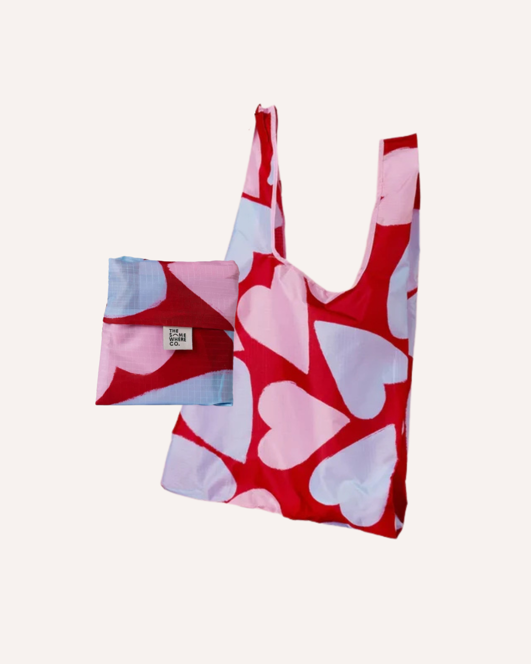 THE SOMEWHERE CO. REUSABLE SHOPPING BAG - QUEEN OF HEARTS