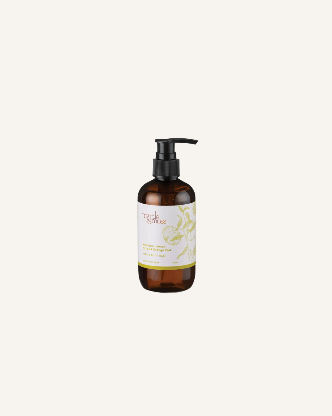 MYRTLE & MOSS - HAND & BODY WASH 250ML - MANDARIN, LEMON MYRTLE & ORANGE PEEL