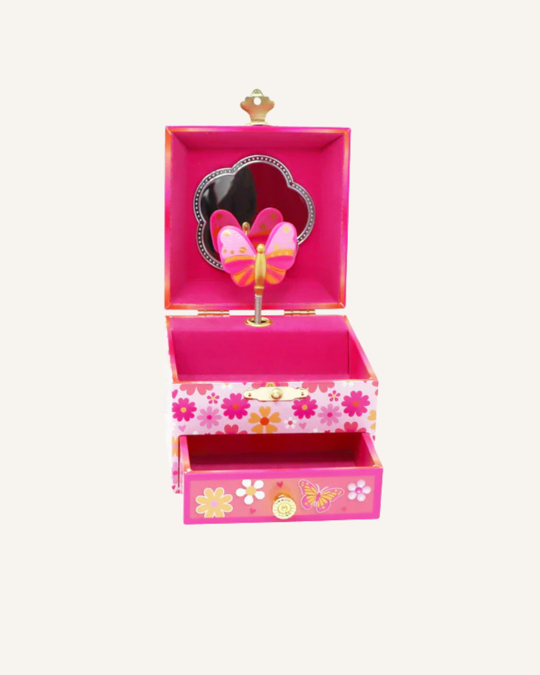 PINK POPPY - MUSICAL JEWELLERY BOX - SMALL - VIBRANT VACATION