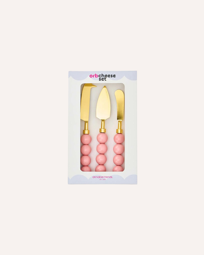 ANNABELL TRENDS - ORB 3P CHEESE KNIFE SET - PINK