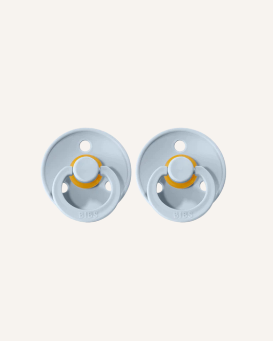 BIBS DUMMIES - SIZE 2 - BABY BLUE
