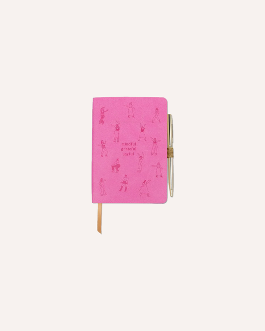 DESIGNWORKS INK - MINI GRATITUDE JOURNAL WITH PEN - HOT PINK